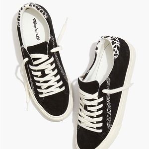 Madewell Sidewalk Low-Top Sneaker in Leopard Calf Hair women sz 10 new